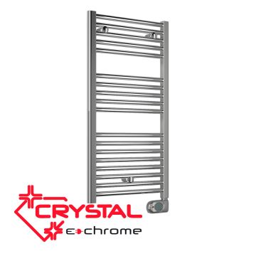Електрическа лира за баня Crystal E-CHROME 300 W, 920×480 mm