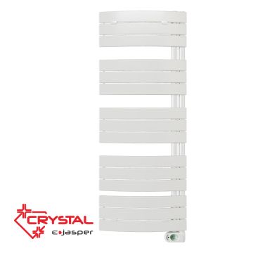 Електрическа лира за баня Crystal E-JASPER WHITE 600 W, бяла, 1380X550 mm