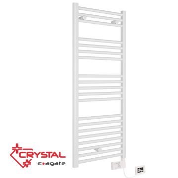 Електрическа лира за баня Crystal E-AGATE WHITE 500 W, бяла, 1200 X 500 mm