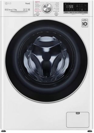 Пералня със сушилня LG F2DV5S7S1E, 1200 об./мин., 5 kg, 7.00 kg, E , Бял
