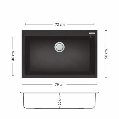 Композитна мивка Leks BLOOM PLUS 790 SI