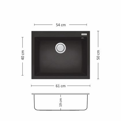 Композитна мивка Leks BLOOM PLUS 610 SI