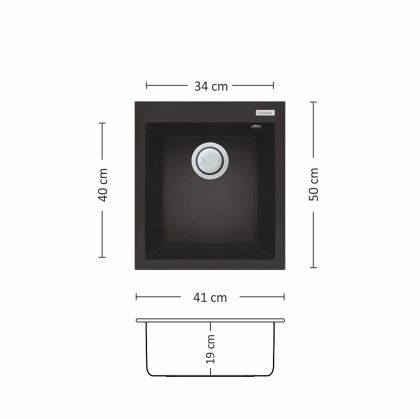 Композитна мивка Leks BLOOM PLUS 410 SI