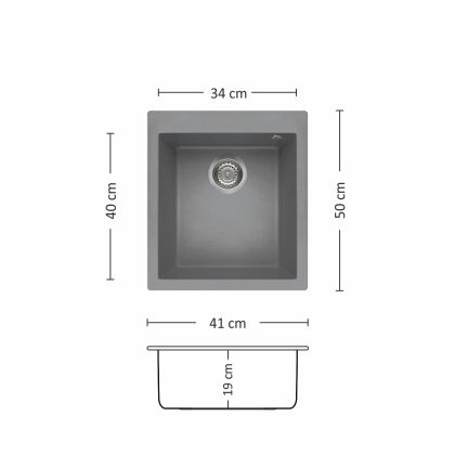 Композитна мивка Leks BLOOM 410 SI
