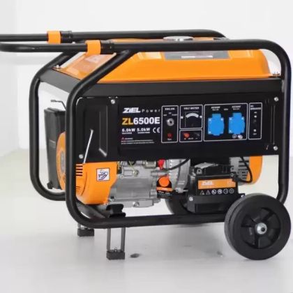  Генератор за ток ZIEL 6.5KW модел  ZL6500E монофазен бензинов  с ел. старт 