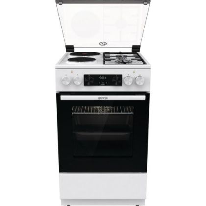 Комбинирана печка GORENJE GK5C61WF , 2 газ 2ток , Бял