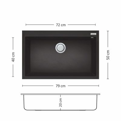 Композитна мивка Leks BLOOM PLUS 790 SI
