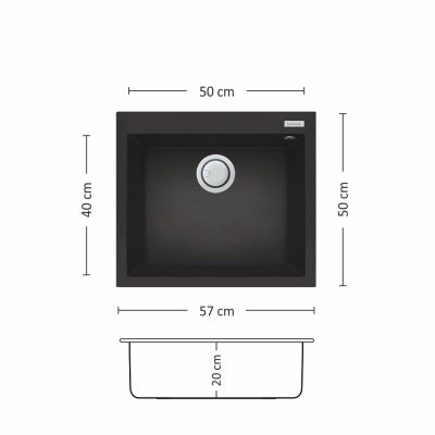 Композитна мивка Leks BLOOM PLUS 570 SI
