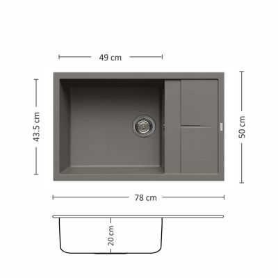 Композитна мивка Leks UNICO BB 78.1 SI