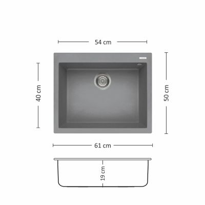 Композитна мивка Leks BLOOM 610 SI
