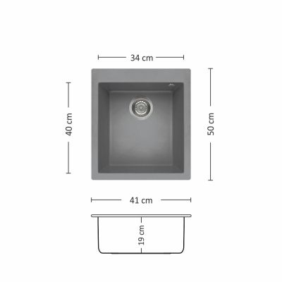 Композитна мивка Leks BLOOM 410 SI