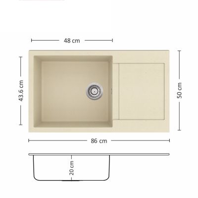 Композитна мивка Leks SENA BB 86.1 SI
