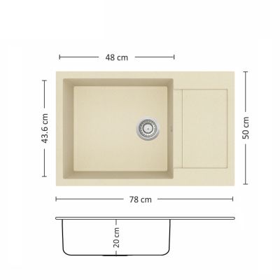 Композитна мивка Leks SENA BB 78.1 SI