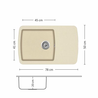 Композитна мивка Leks SERENA BB 78.1 SI