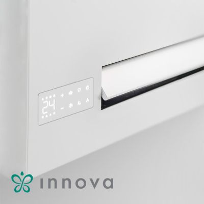 Високостенен вентилаторен конвектор Innova Filomuro Slim Fit SW 800 с безжично IR дистанционно, десен