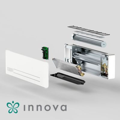 Високостенен вентилаторен конвектор Innova Filomuro Slim Fit SW 800 с безжично IR дистанционно, десен