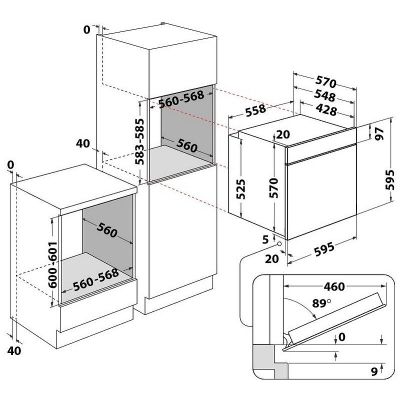 Фурна за вграждане Hotpoint-Ariston HAO3 K58HSU1 X. , 71 , Hydrolitic , Push бутони , А+