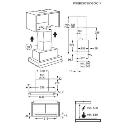 Вграден абсорбатор AEG GDE686HB