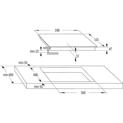 Вграден керамичен плот Gorenje ECS642BCSCE 