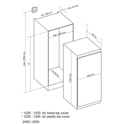 Вграден хладилник Finlux FXN 2407A