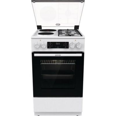 Комбинирана печка GORENJE GK5C61WF , 2 газ 2ток , Бял